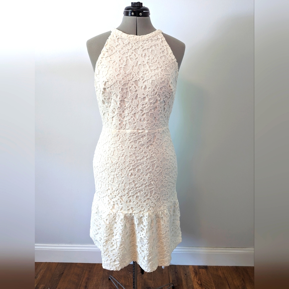 Ralph Lauren Lace Halter Dress with Flare